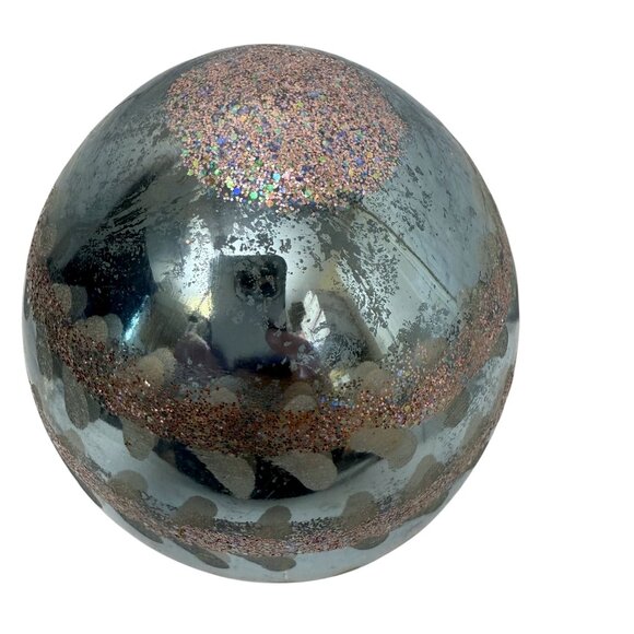 Pottery Barn Mercury Glass Egg Pedestal 8.5" high Pastel Blue Easter Decor - Picture 6 of 10